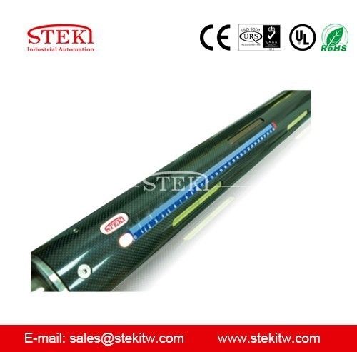 STEKI 2024 3&quot; rivestito con ossido nero Tipo scorrevole Albero d'aria Corpo in alluminio 30 mm Fine quadrata L1 1600 mm L3 1920